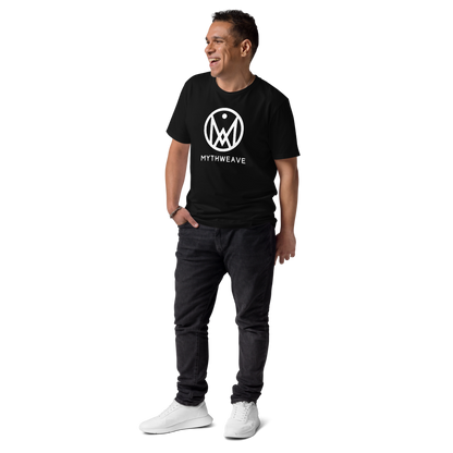 T-shirt Logo MYTHWEAVE blanc en coton bio - Homme