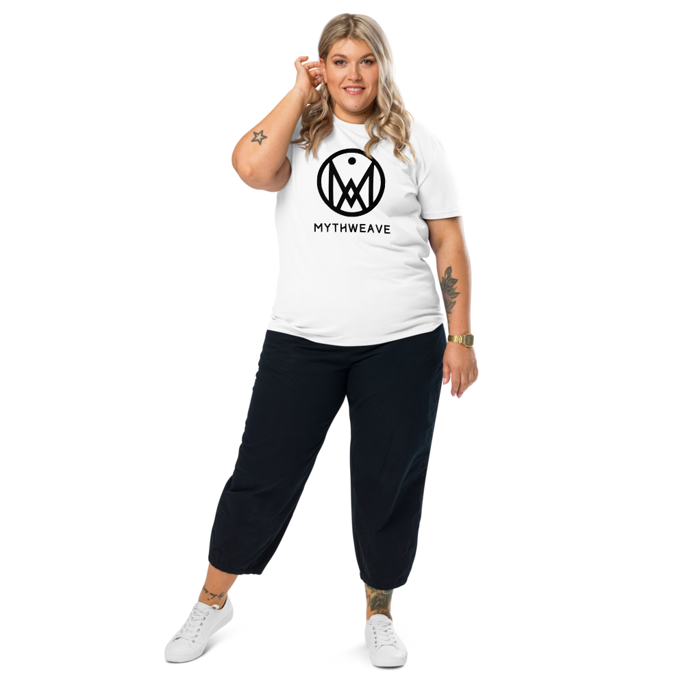 T-shirt Logo MYTHWEAVE noir en coton bio - Femme