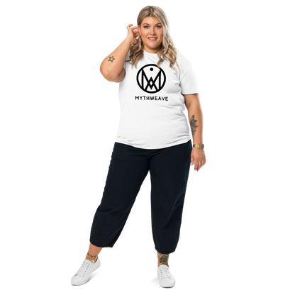 T-shirt Logo MYTHWEAVE noir en coton bio - Femme