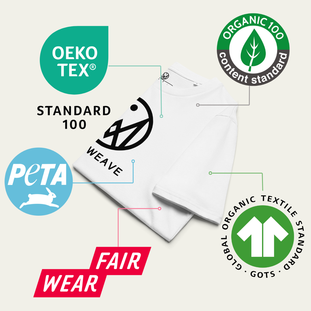 T-shirt Logo MYTHWEAVE noir en coton bio - Femme