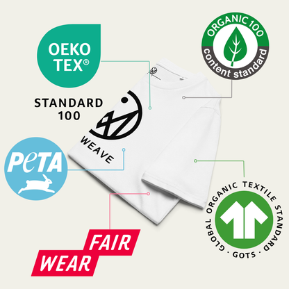 T-shirt Logo MYTHWEAVE noir en coton bio - Femme