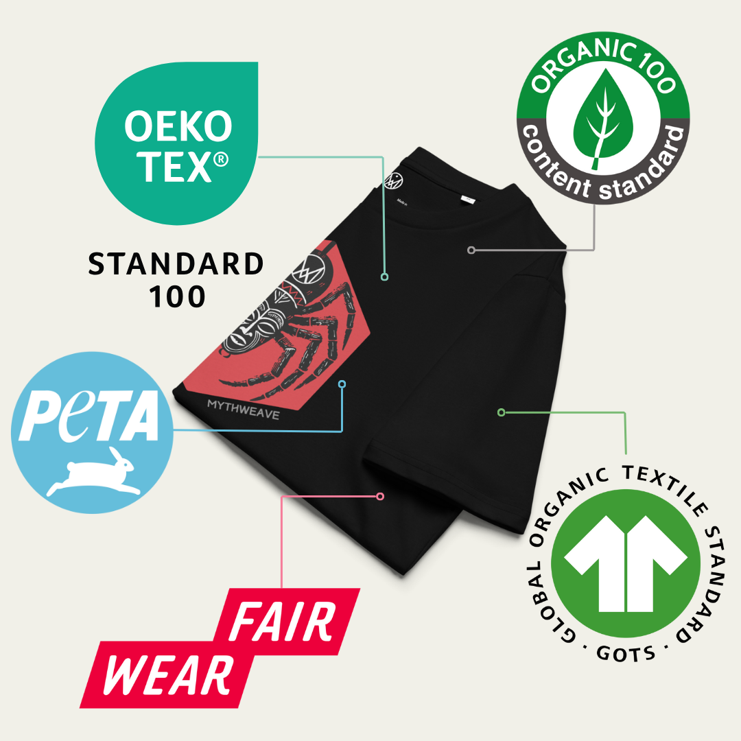 T-shirt "Anansi" en coton bio - Homme