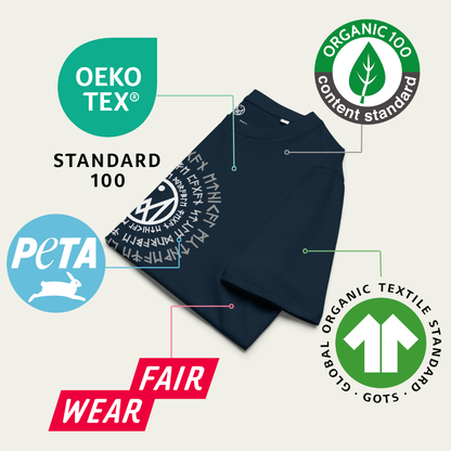 T-shirt "Runic Circles" en coton bio