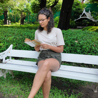 T-shirt MYTHWEAVE en coton bio logo blanc - Femme