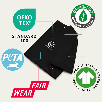 T-shirt MYTHWEAVE en coton bio logo blanc - Femme