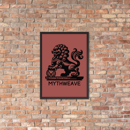 Tableau Mythweave Chien-Lion gardien 50x70cm