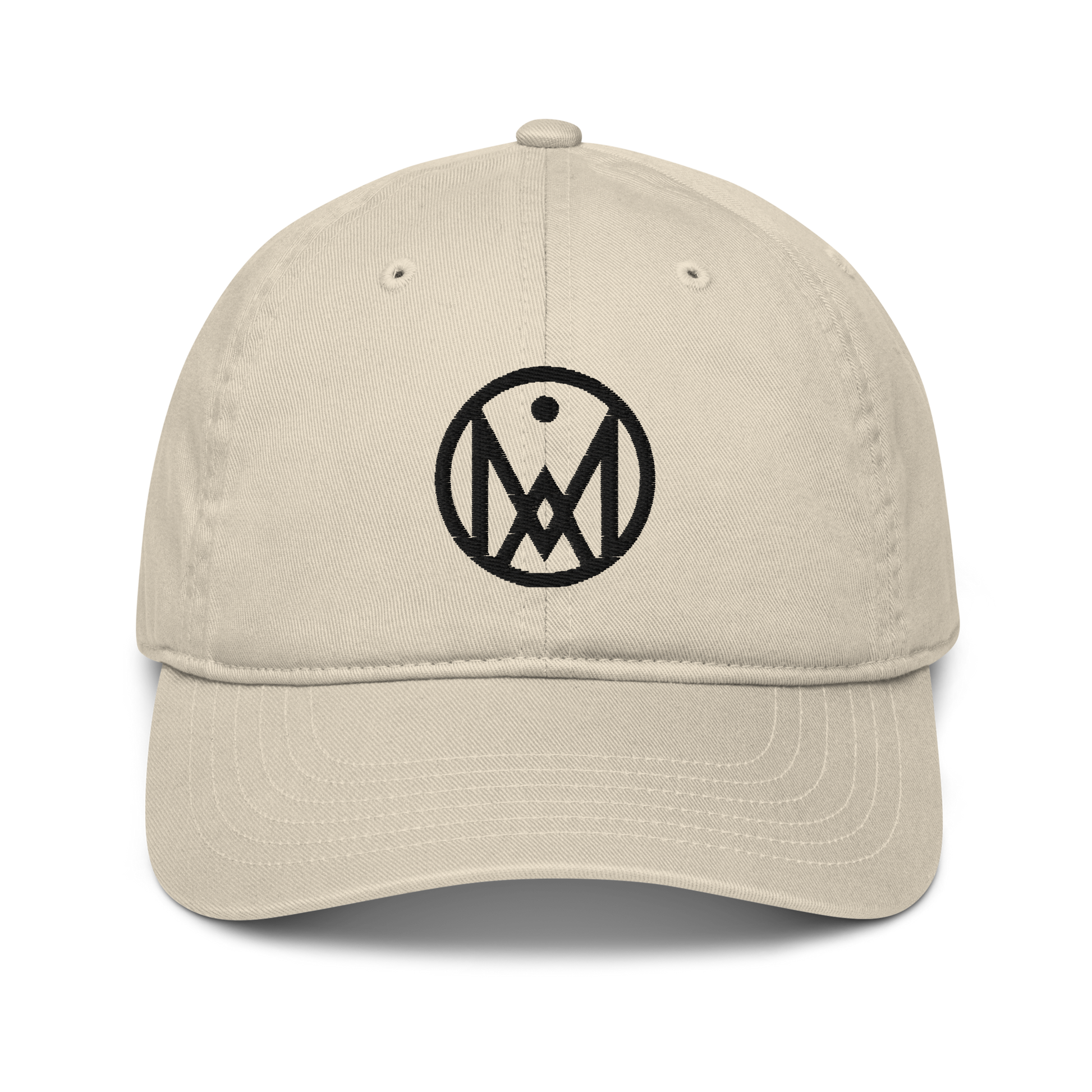 Casquette beige logo MythWeve de face