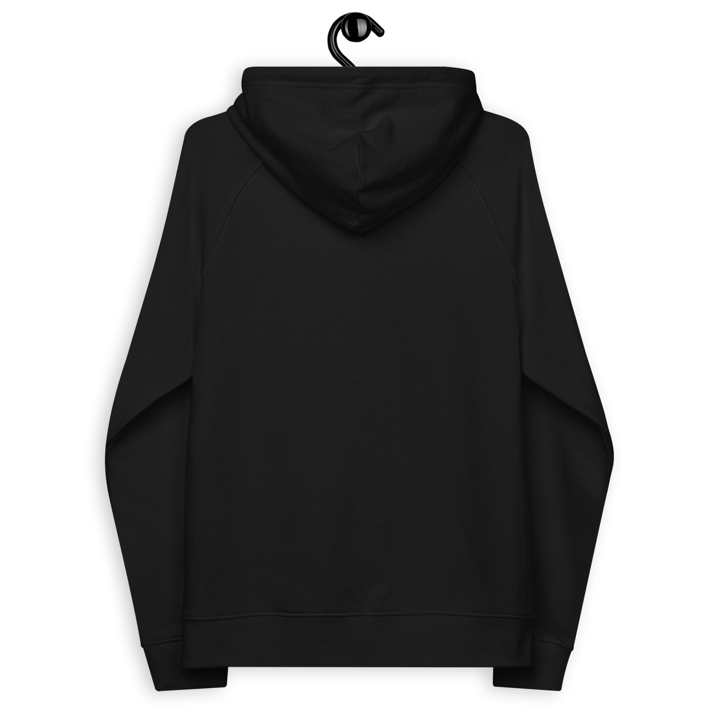 Sweat homme en coton bio couleur noir avec logo MythWeave à plat de dos