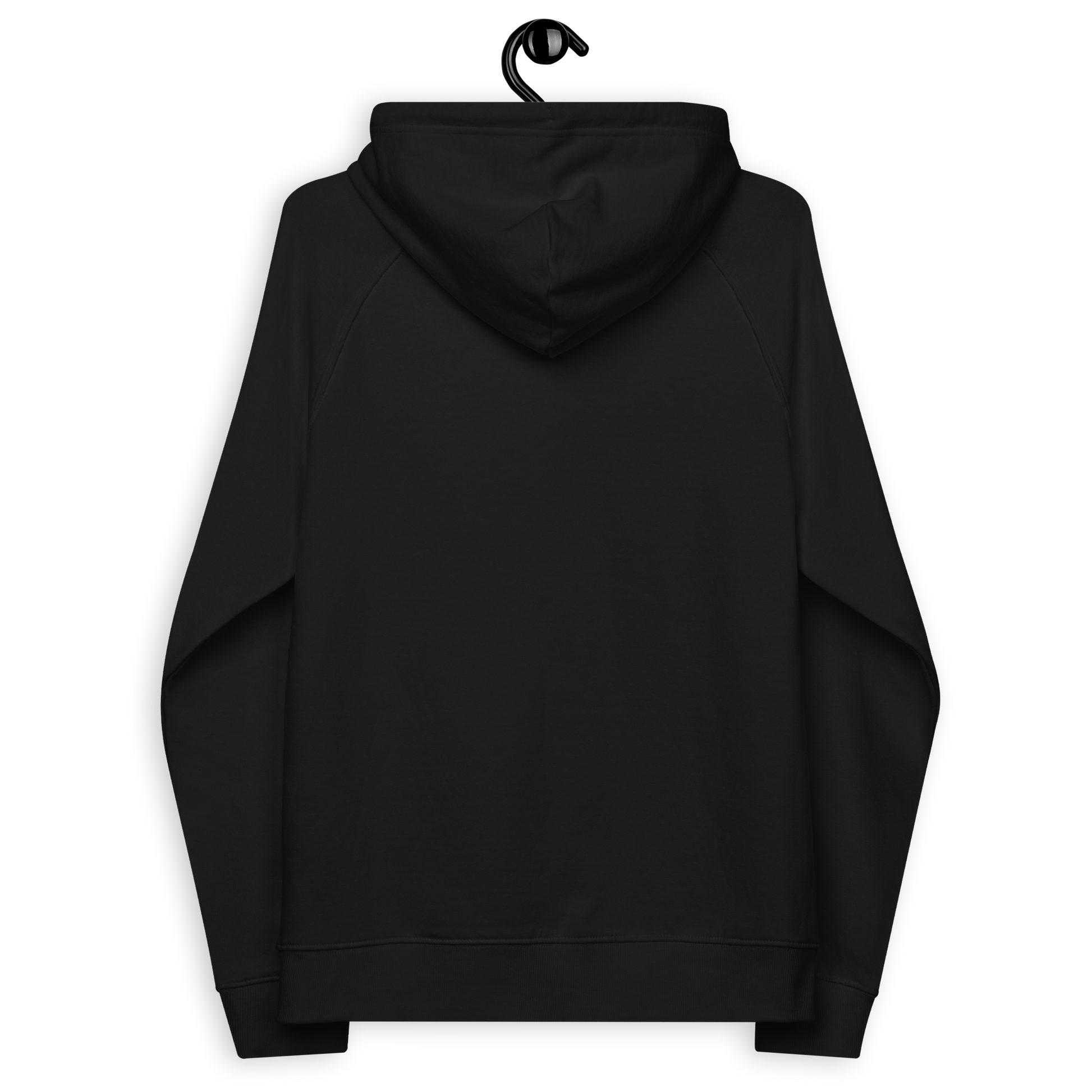 Sweat homme en coton bio couleur noir avec logo MythWeave à plat de dos