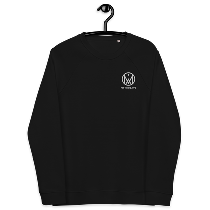 Sweatshirt brodé en coton bio "Mythweave" - Noir