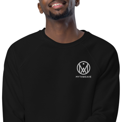 Sweatshirt Homme brodé en coton bio "Mythweave" - Noir