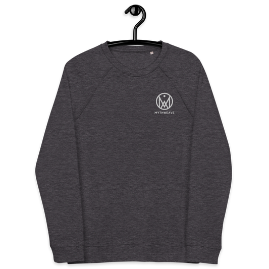 Sweatshirt brodé en coton bio "Mythweave" - Gris