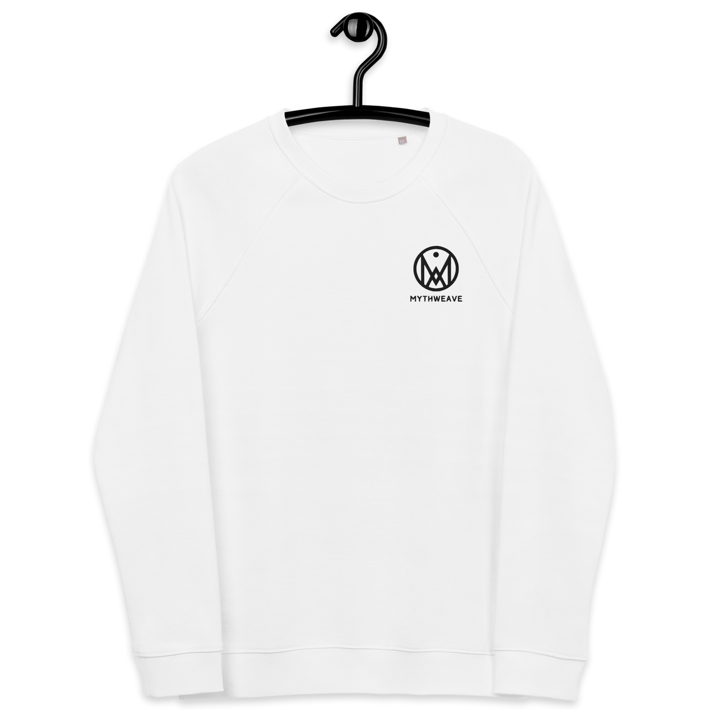 Sweatshirt brodé en coton bio "Mythweave" - Blanc