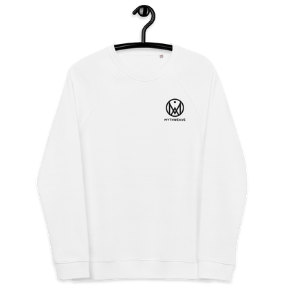 Sweatshirt brodé en coton bio "Mythweave" - Blanc