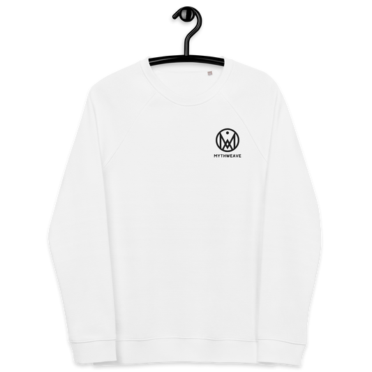 Sweatshirt brodé en coton bio "Mythweave" - Blanc